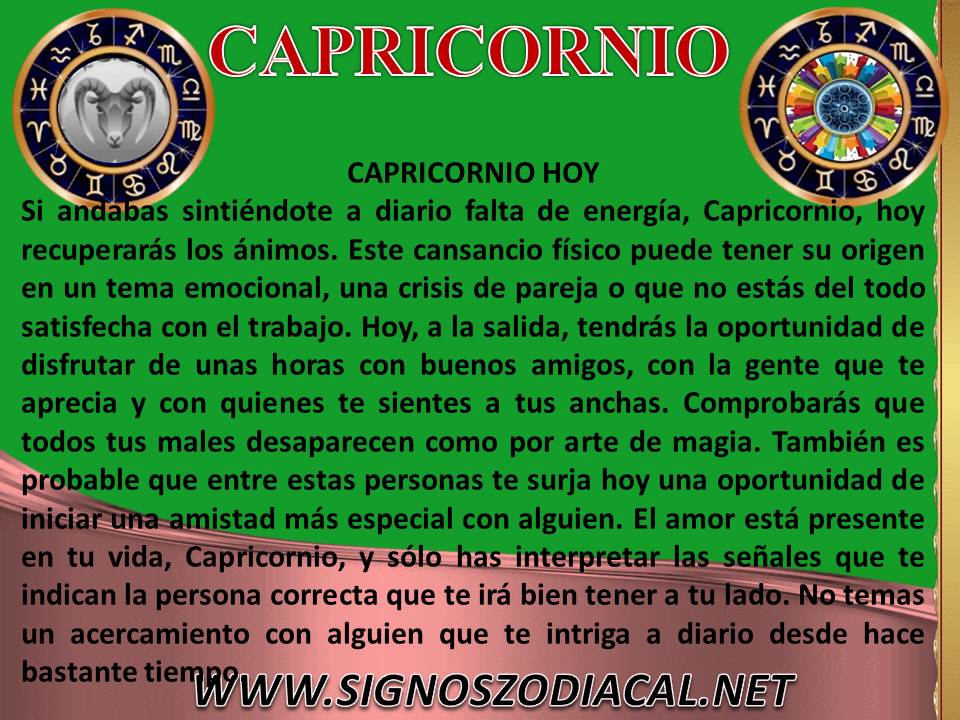 Si andabas sintiéndote a diario falta de energía, Capricornio